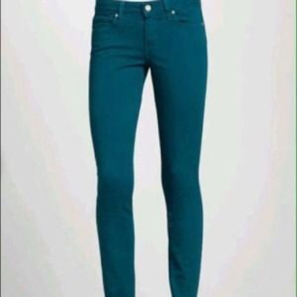 Paige Demin Peg Skinny Jean - Teal