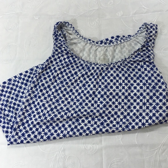 Stretchy Navy and White Tank Top