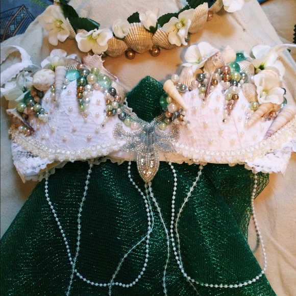 Halloween Festival Costume Mermaid Seashell Bra