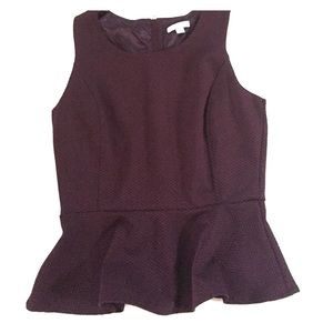 Plum peplum top