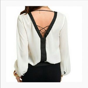 Black/White Blouse