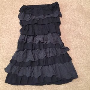 Abercrombie navy blue strapless dress