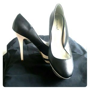 Black ad white heels