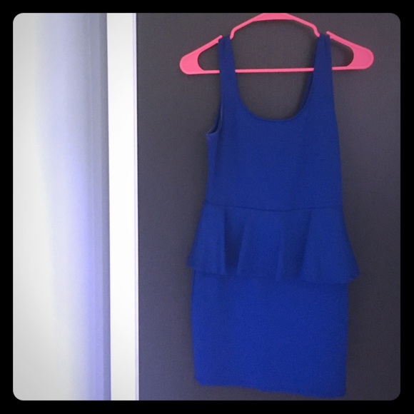 Bright Blue Peplum dress size M