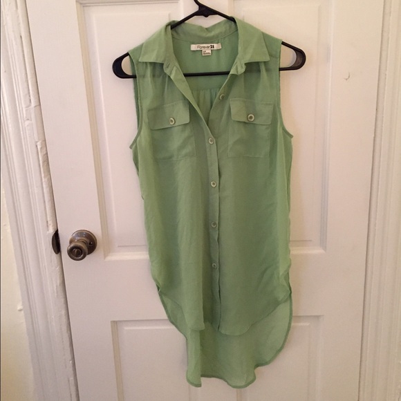 Forever 21 Sheer Longline Top