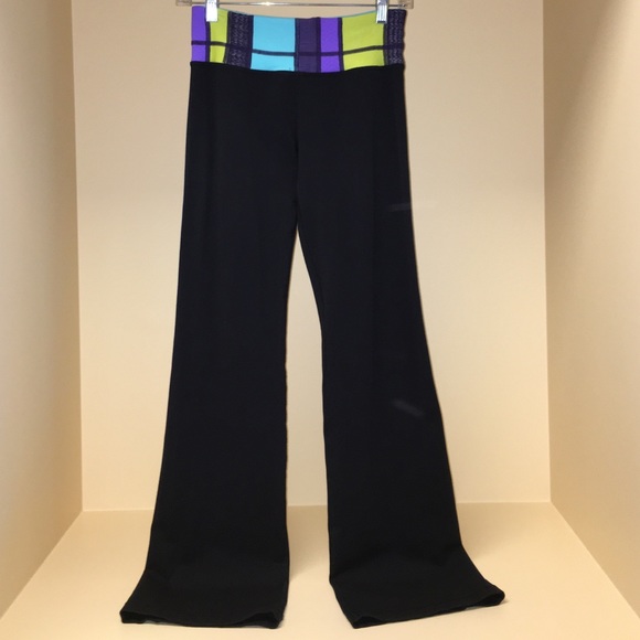 reversible black flared Lululemon pants