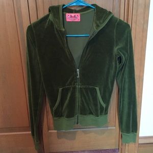 Juicy Couture velour zip up with hood