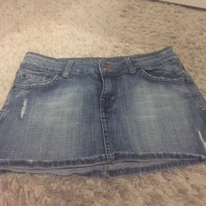 Denim mini skirt