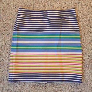 LOFT Striped Pencil Skirt