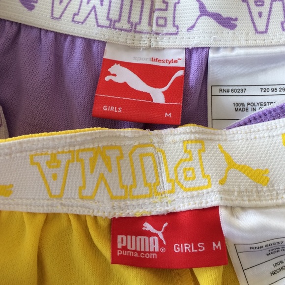 Set of 2 Puma girls M athletic shorts - Picture 2 of 4