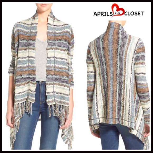 LONG TASSEL FRINGE TRIM SWING CARDIGAN BOHO CARDI - Picture 4 of 7