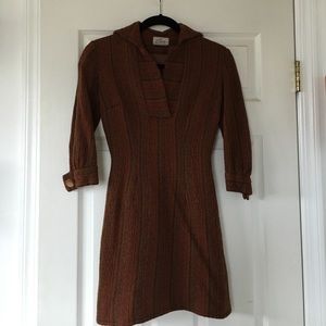 Vintage Long Sleeve Thick Dress