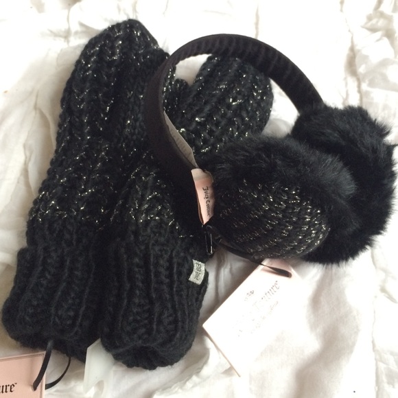 Juicy Couture earmuffs and mittens