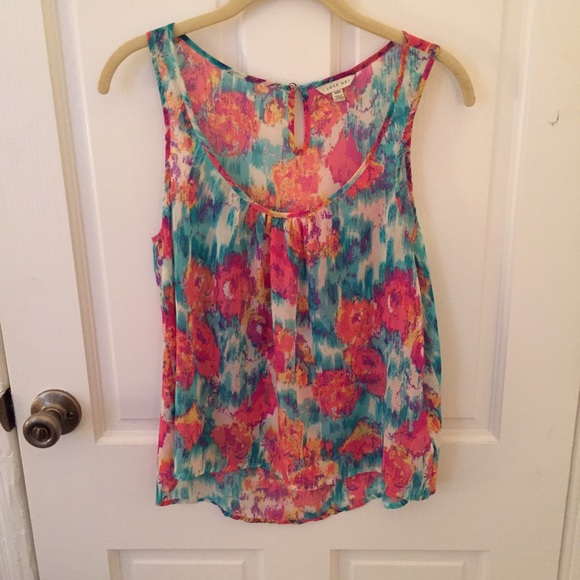 Forever 21 Printed Chiffon Tank