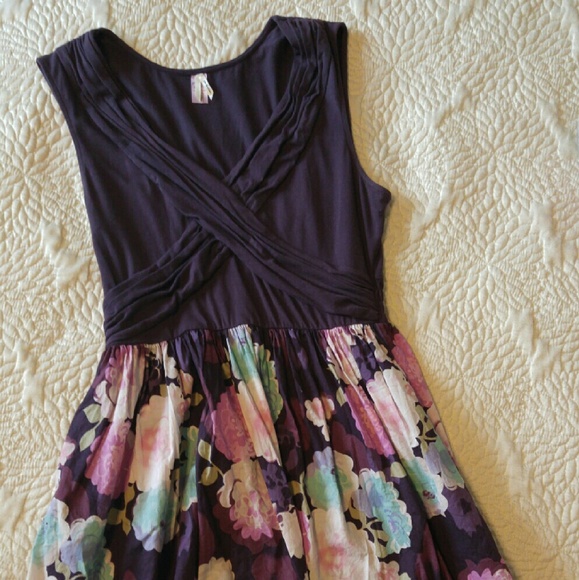 Purple Floral Anthropologie Dress