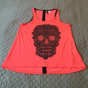 Bright skull tank top