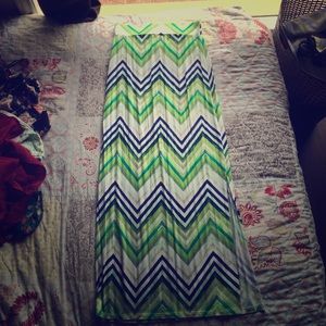 Chevron maxi skirt