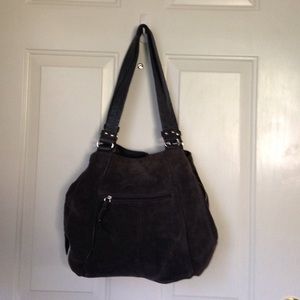 Tignanello grey suede purse