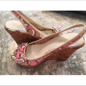 Coach cork wedges