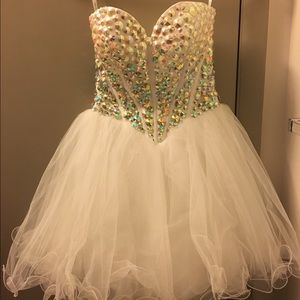 Short, white prom/formal dress