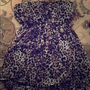 Cheetah print brand new dress up tube top