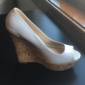 White wedges never been worn!