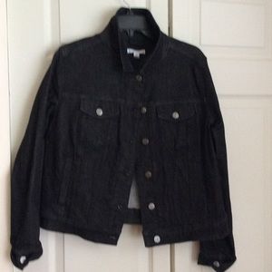 Issac Mizrahi black denim jacket. New