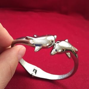 Dolphins  silver plated bracelet