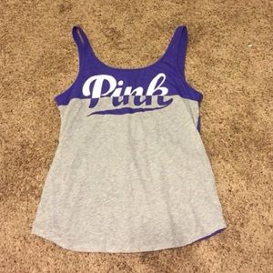 Vs pink color block tank top M