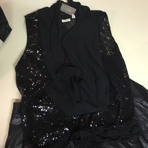 Sleeveless sequins body suit