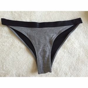 Black lined, dark grey swimsuit BOTTOMS