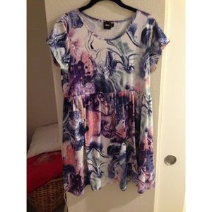 asos smock marble print dress