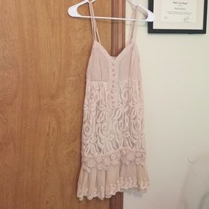 Boutique Blue Bird Cream Dress