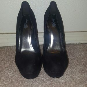 Black suede pumps Black suede pumps
