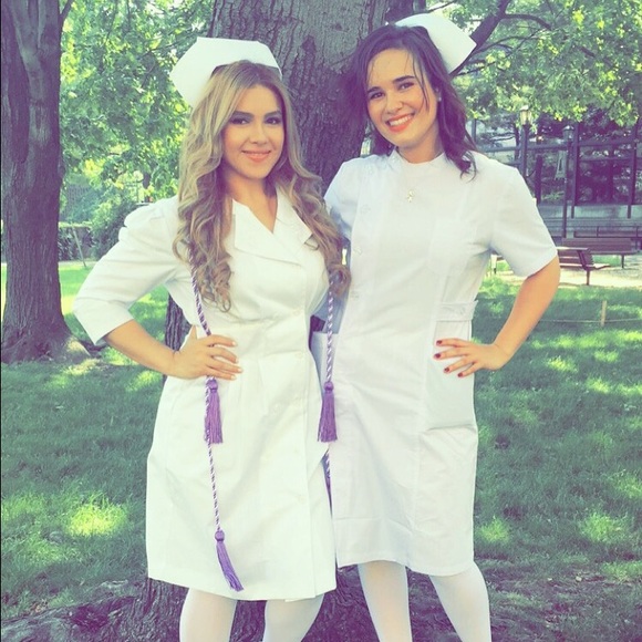 White scrub dress