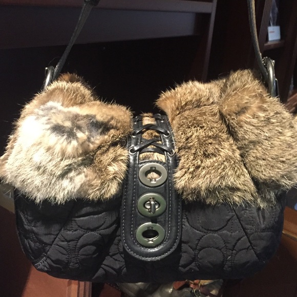 Genuine Coach Rabbit Fur Shoulder bag - Picture 4 of 4