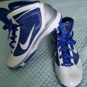 Nike sneakers has a small yellow spot on a scrape