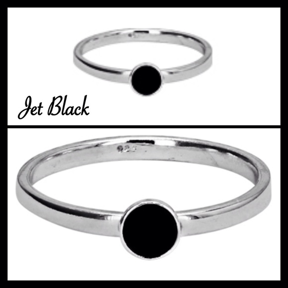 Sterling Silver Black CZ Ring LAST ONE - Picture 4 of 4