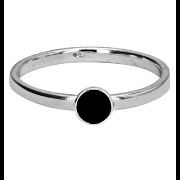 Sterling Silver Black CZ Ring LAST ONE - Picture 3 of 4
