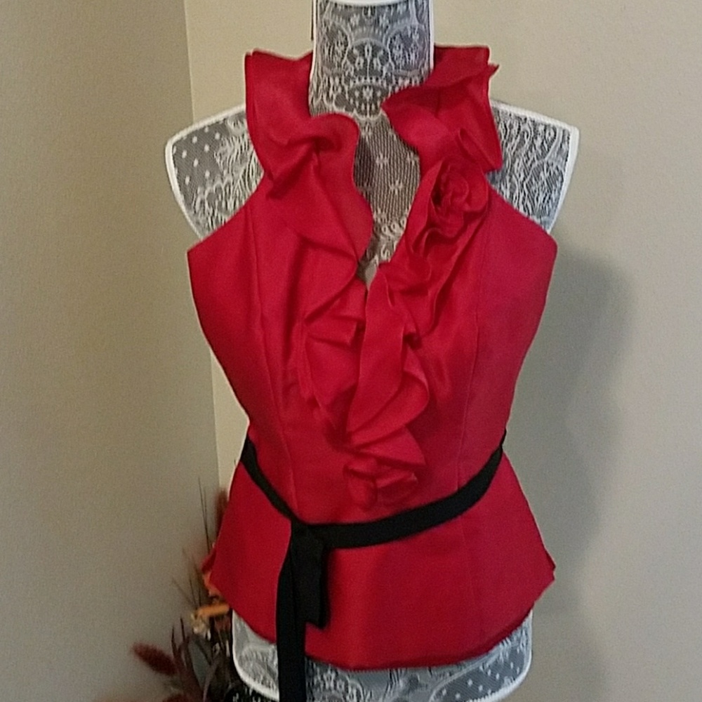 Gorgeous WHBM red hot sexy top