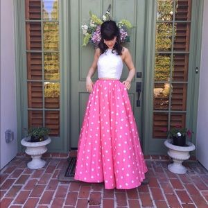 Hot pink polka dot Sherri Hill dress!!!