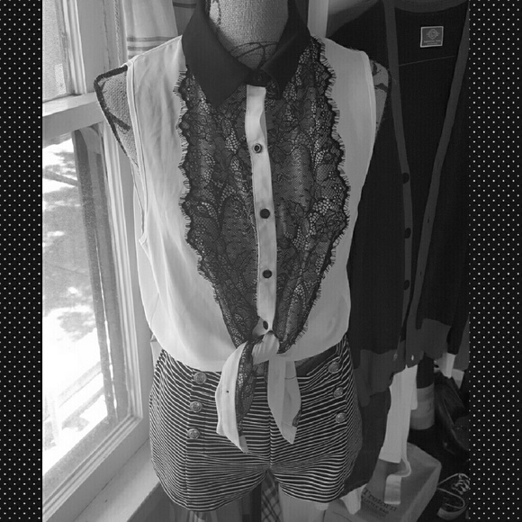 Black and white dress shirt