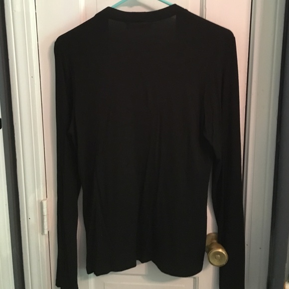 Velvet Black and Gold Studded Long Sleeve Cardigan - Picture 3 of 4