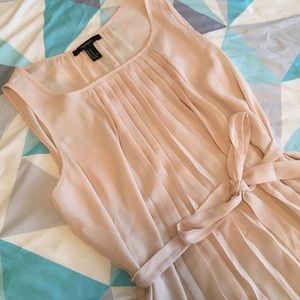 Dusty rose pleated dress