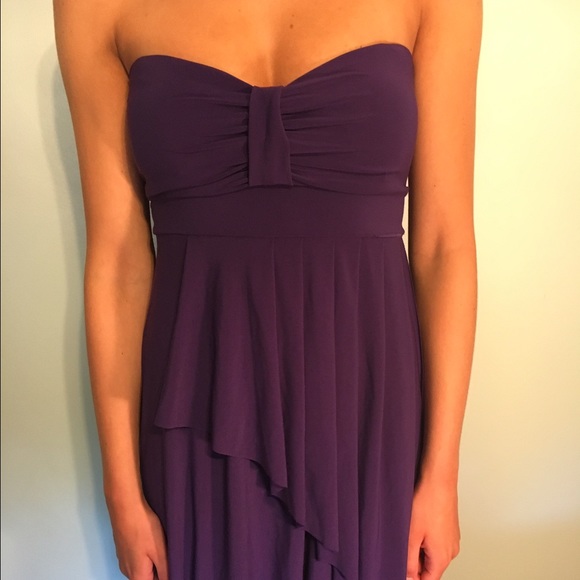 Purple Strapless Dress