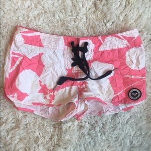 Roxy Pink & White Board Shorts