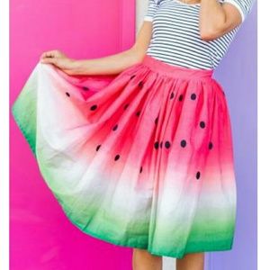 Summer Sale! Highwaisted watermelon circle skirt