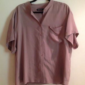Trouvé Mauve silk T-shirt
