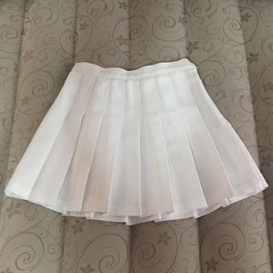 American Apparel White Tennis Skirt