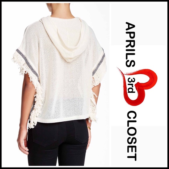 ❌SOLD❌Poncho Hoodie Pullover Hooded Top - Picture 6 of 8